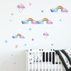 Cartoon cloud rainbow wall stickers