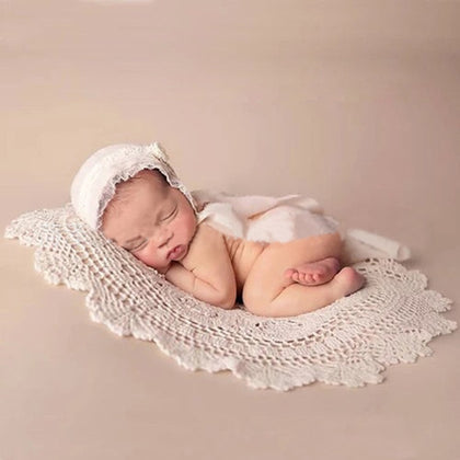 Hand Crochet Flower Round Blanket