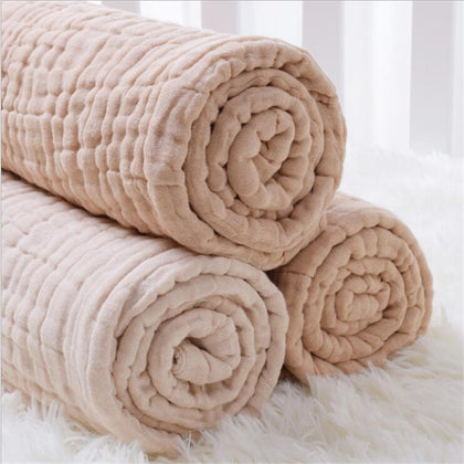 6 Layers Bamboo Cotton Baby Receiving Blanket