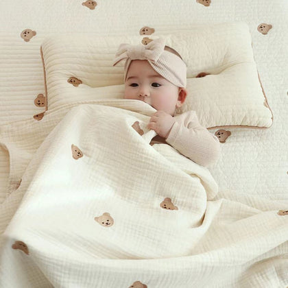 Baby Blanket Bear Print Kids Sleeping  Blanket