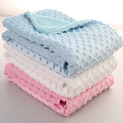 Baby Blanket Swaddling Newborn Thermal Soft Fleece Blanket