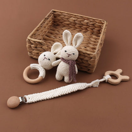 4pcs Handmade Crochet Baby Rabbit Stuffed