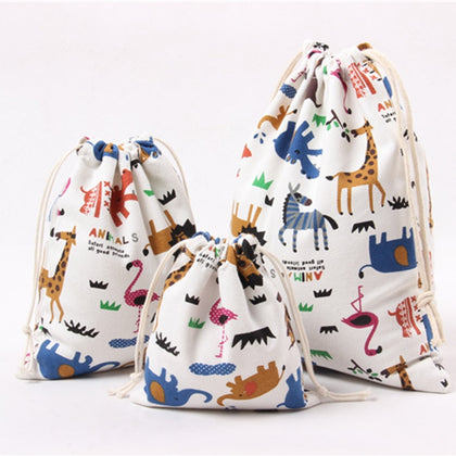 Cartoon Animals Printed Storage Bags